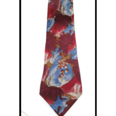 stropdas bordeaux rood blauw abstract